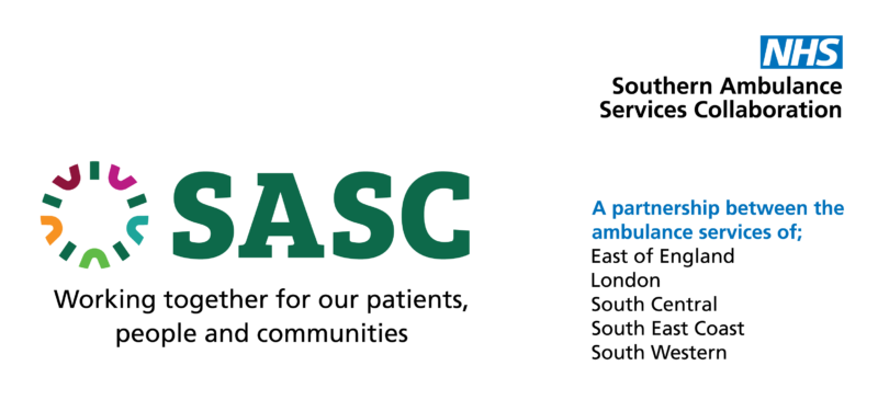 Southern Ambulance Services Collaboration (SASC) between East of England Ambulance Service NHS Trust (EEAST), London Ambulance Service NHS Trust (LAS), South Central Ambulance Service NHS Foundation Trust (SCAS), South East Coast Ambulance Service NHS Foundation Trust (SECAmb) and South Western Ambulance Service NHS Foundation Trust (SWAST). 