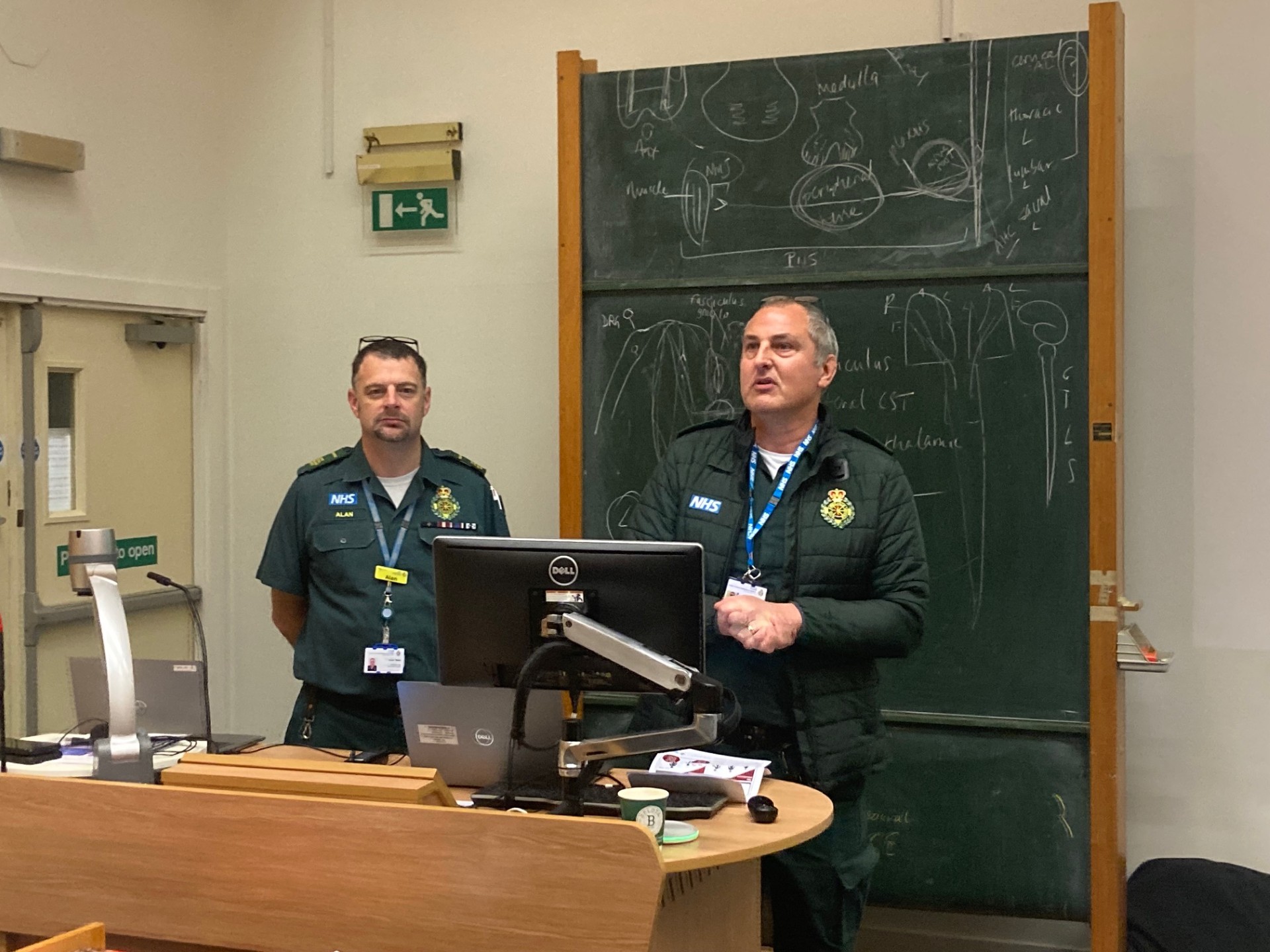 Ian Sayer and Alan Weir talk about heart health at the John Radcliffe Hospital