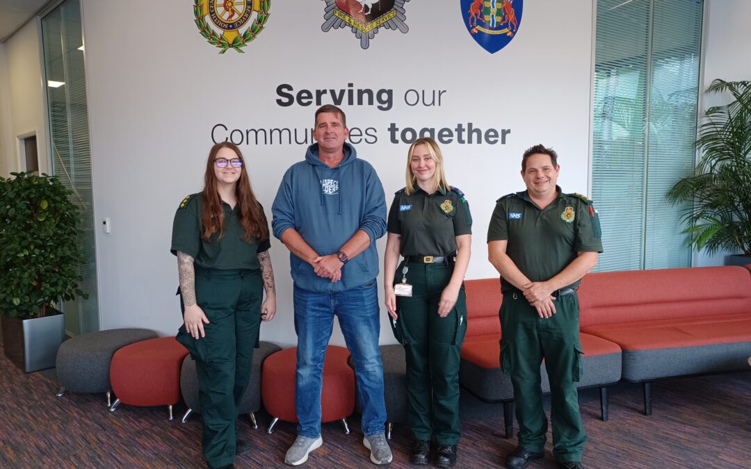 Newport Pagnell man thanks ambulance team for saving his life