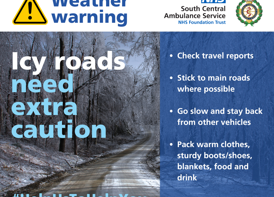 Take extra care on icy roads and pavements this winter