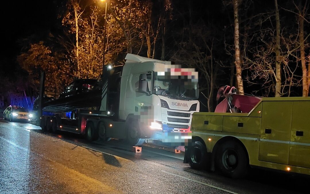 HGV driver found to be over the limit after hitting ambulance